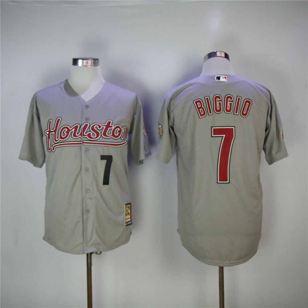 Men Houston Astros #7 Biggio Grey Throwback 2006 MLB Jerseys->women mlb jersey->Women Jersey